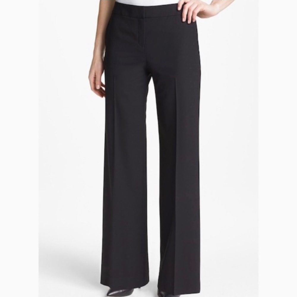LAFAYETTE 148 New York pants trousers sz 8 Stretch wool gray normcore office